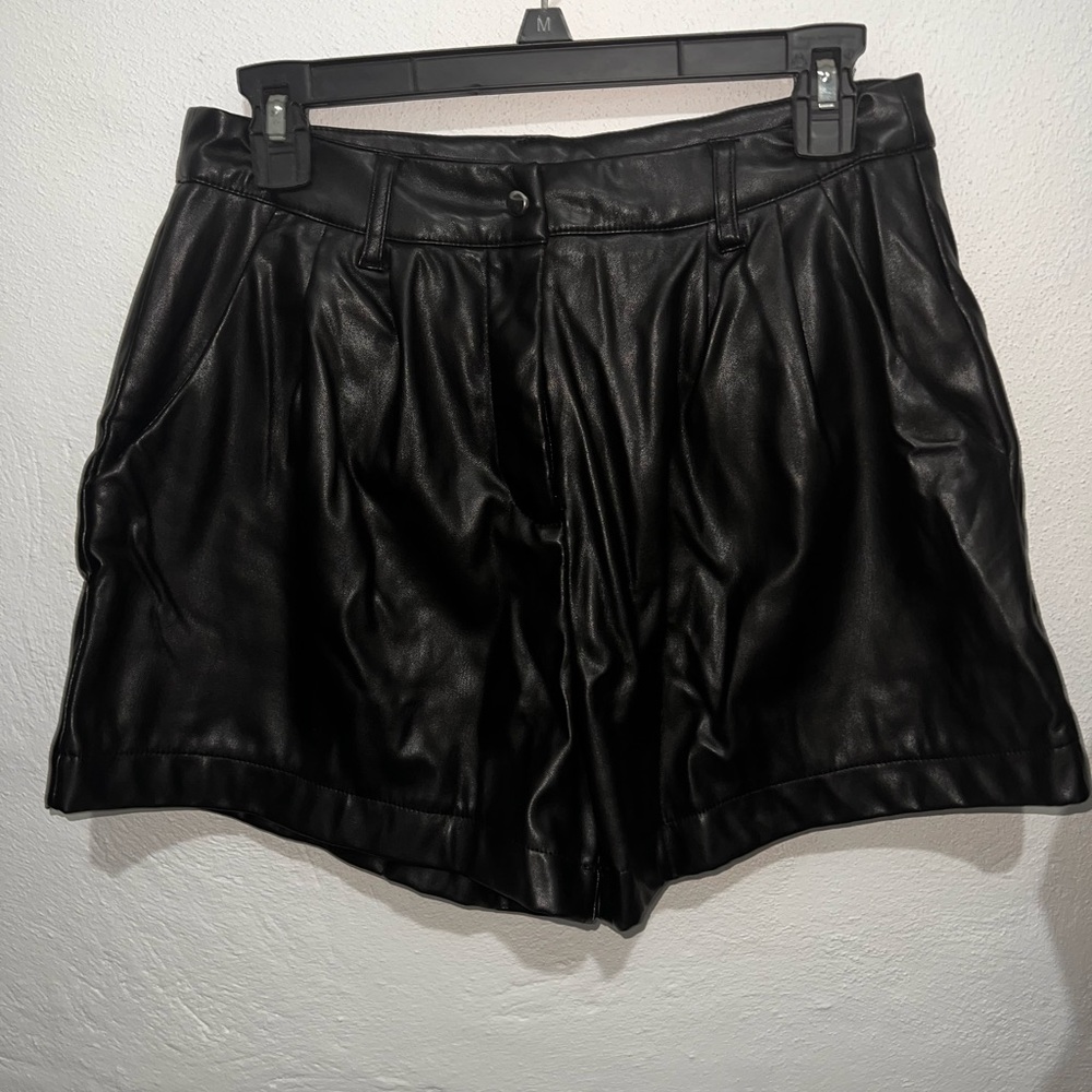 Black Leather Short
